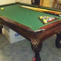 Solid Cherry Wood Pool Table