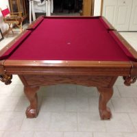 American Heritage Red Felt Pool Table For Sale